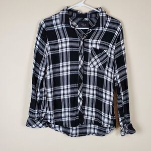 Rails Hunter Black & White Plaid Button-up Long Sleeve Shirt